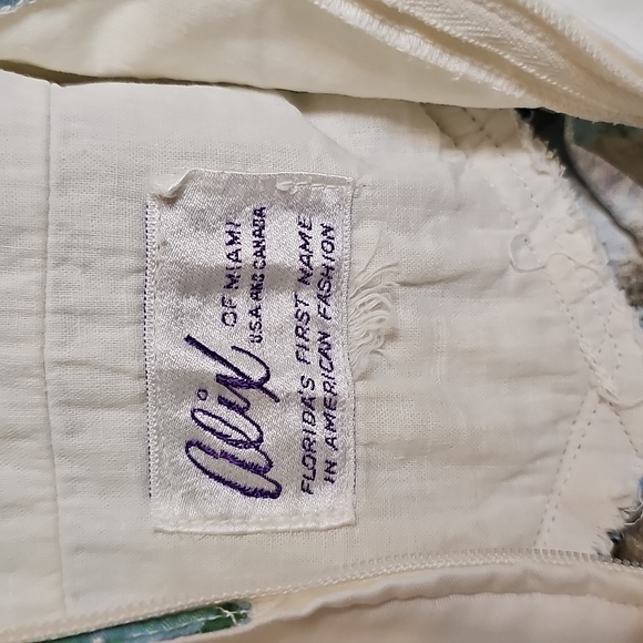 True Vintage Alix Of Miami 1950s Fit And Flare Floral Dress Blue, Green Cupcake - Picture 12 of 17